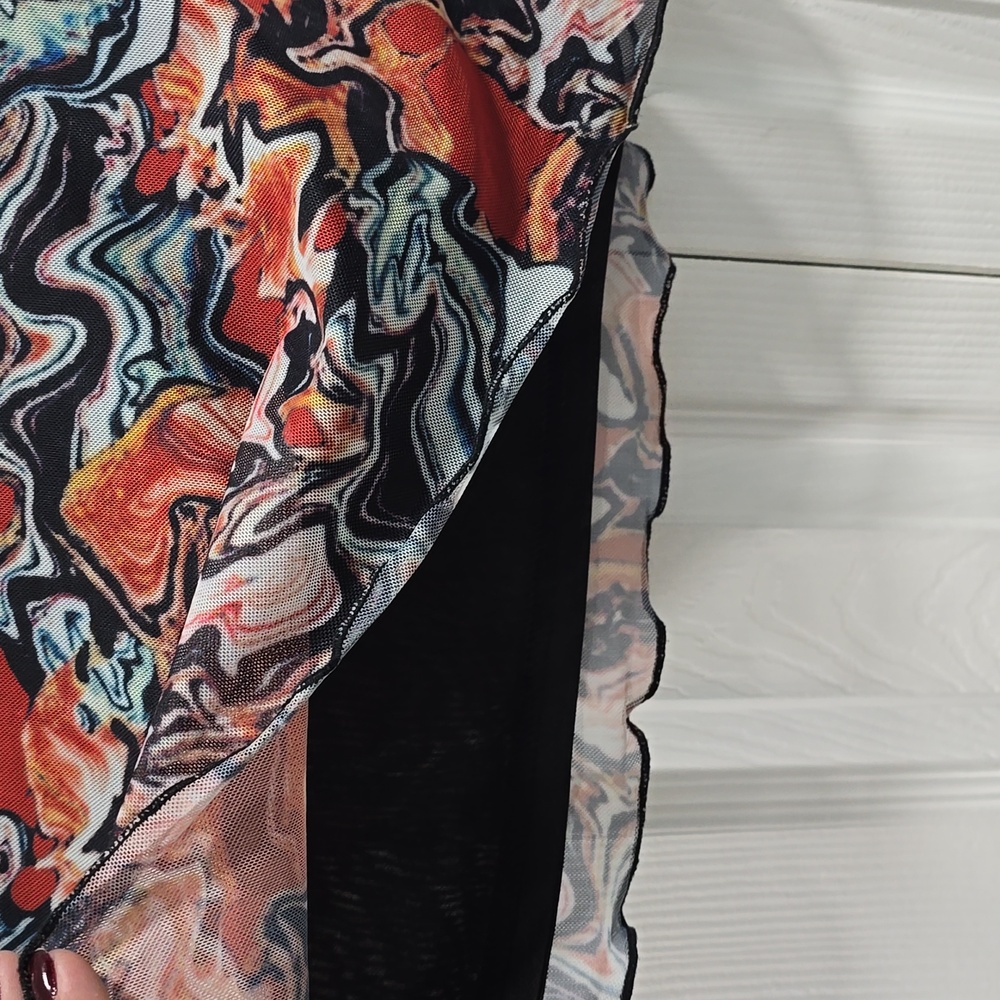 Shein Small Abstract Print Women's Skirt - Picture 5 of 5